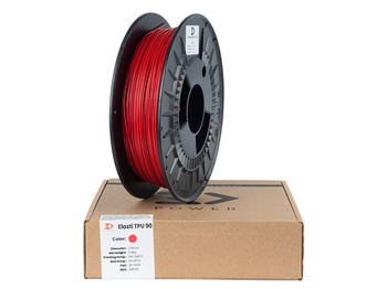 Filament 3DPower Elasti TPU 90A 1.75mm Red (ca. RAL 3020) 0.5kg