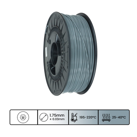 Filament 3DPower Basic PLA 1.75mm Grau (ca. RAL 7012) 1kg